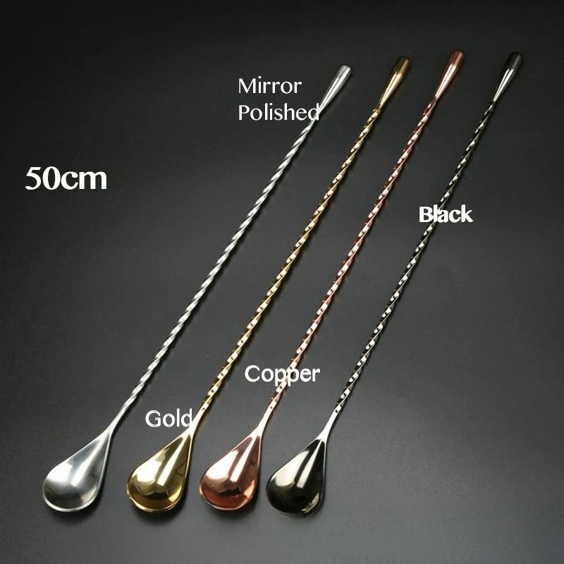 Bar Spoon Twisted - ช้อนบาร์สำหรับค็อกเทล ขนาด 50 ซม. ทำจากสแตนเลส 304