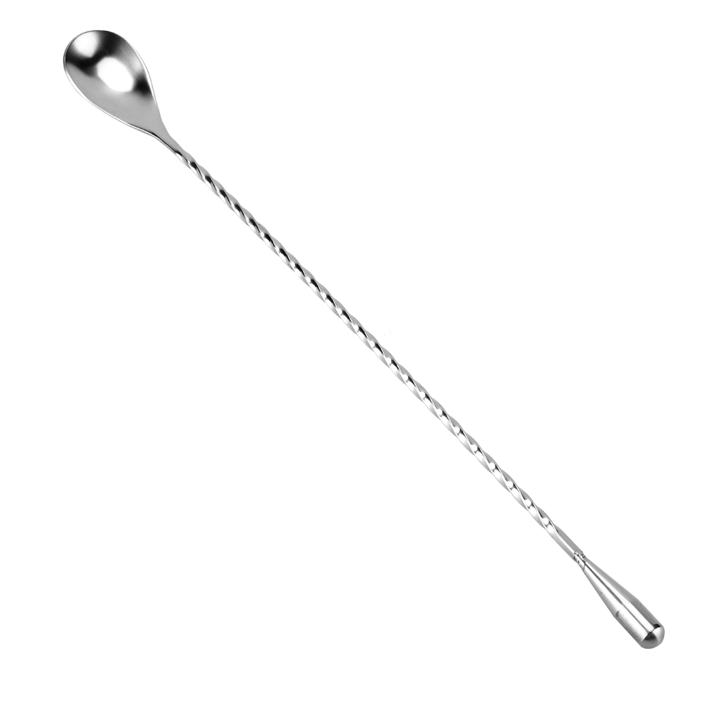 Bar Spoon Twisted - ช้อนคนเครื่องดื่มสแตนเลสแบบยาว สำหรับผสมไวน์ ค็อกเทล ช้อนคนเครื่องดื่มด้ามยาว