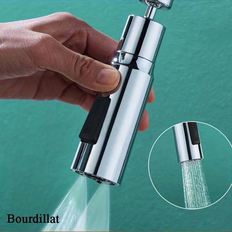 Home Bar Sink - Bourdillat เครื่องเติมอากาศในก๊อกน้ำสำหรับห้องครัว3โหมด, อะแดปเตอร์ต่อก๊อกน้ำป้องกันน้ำกระเซ็นหัวฉีด