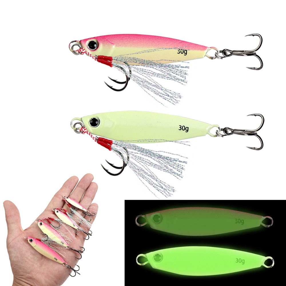Jigger Double Sided - เหยื่อตกปลาเหล็กเรืองแสงแบบใหม่ ปี 2026 สำหรับตีไกล แบบสองตะขอ JIG