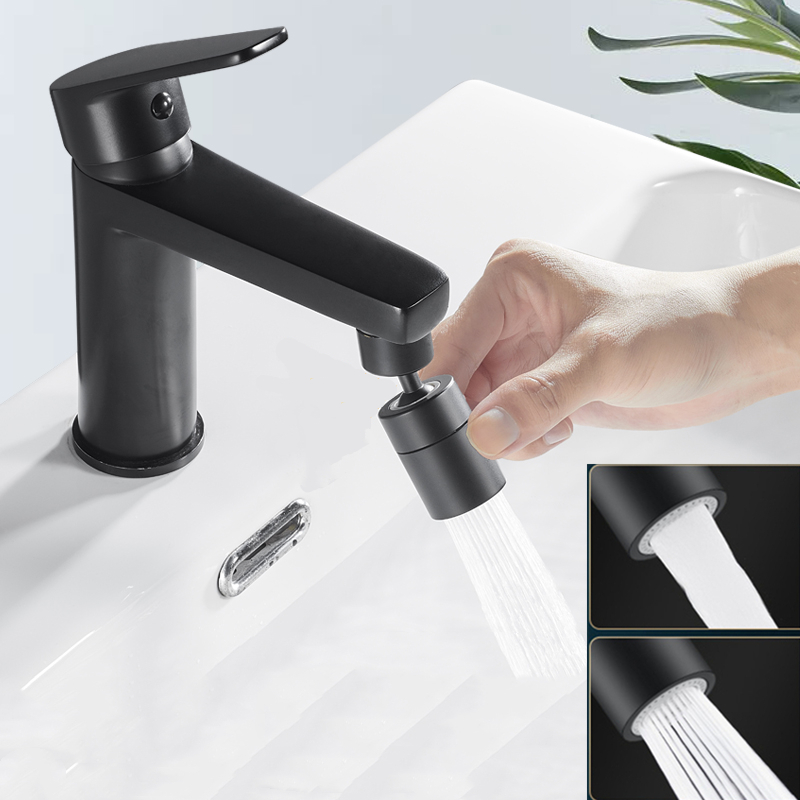 Home Bar Sink - ใหม่ 360 ° หัวต่อก๊อกน้ำแบบหมุนได้ สีดำ ทำจากทองเหลือง