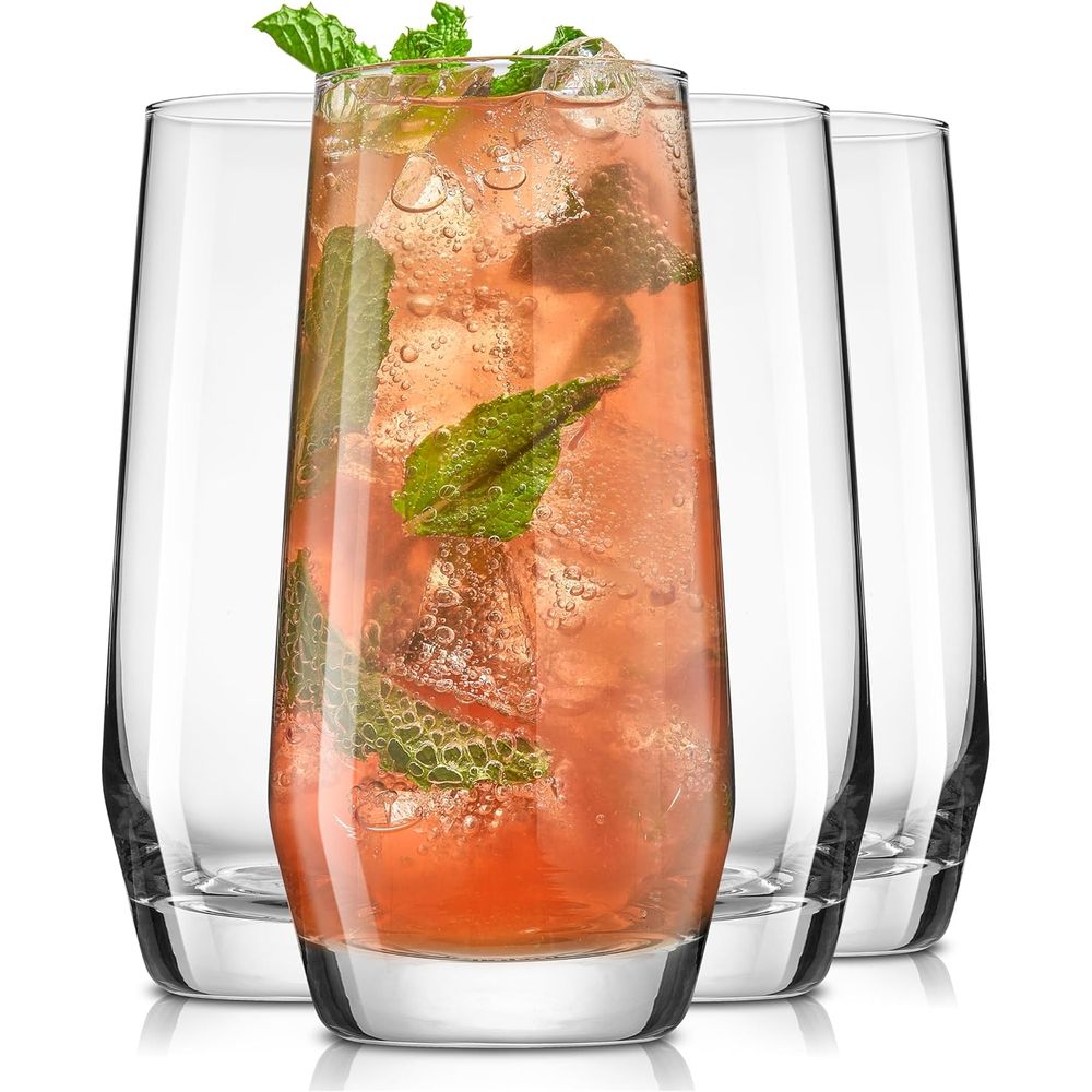 Highball Glass Set - ชุดแก้วไฮบอล 18.5 ออนซ์ 4 ใบ แก้วคริสตัลทรงสูงสำหรับน้ำ
