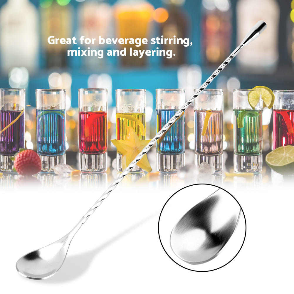ช้อนสแตนเลสสำหรับผสมเครื่องดื่ - Bar Spoon Twisted บทวิจารณ์และราคา