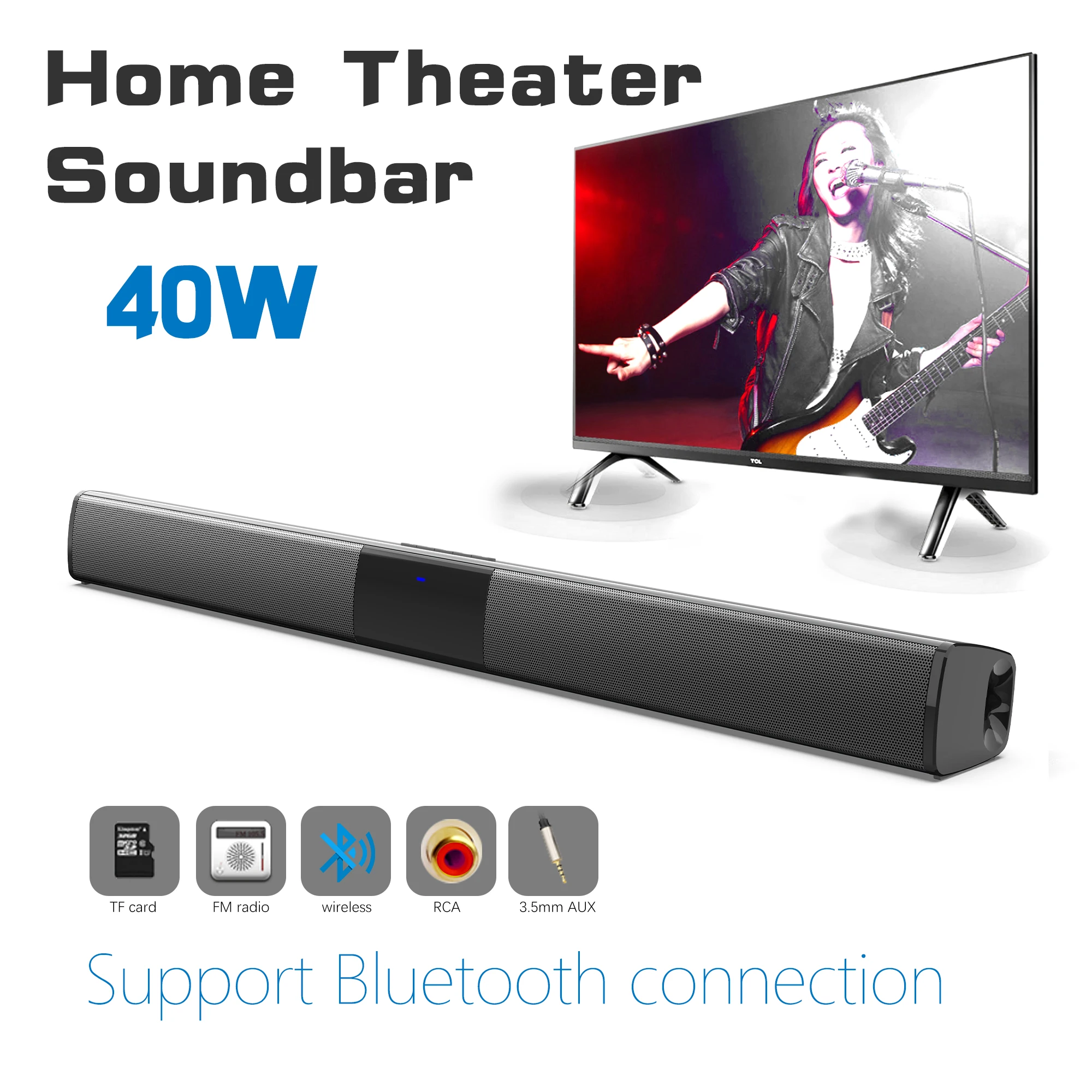 แถบเสียงพลังสูง40W สำหรับทีวีค - Home Bar And Theater บทวิจารณ์และราคา