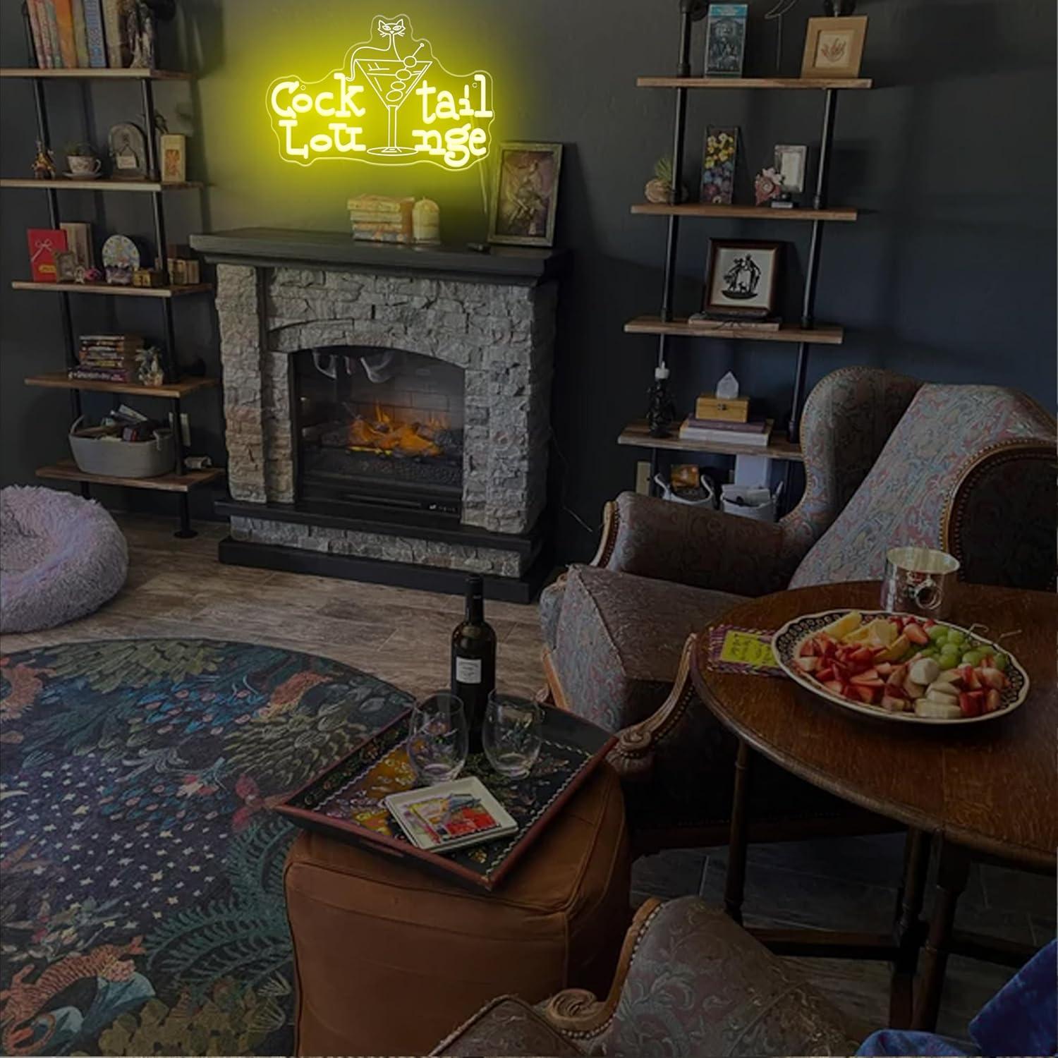 ป้ายไฟนีออนร้านค็อกเทล ไฟ LED  - Home Bar Signs บทวิจารณ์และราคา
