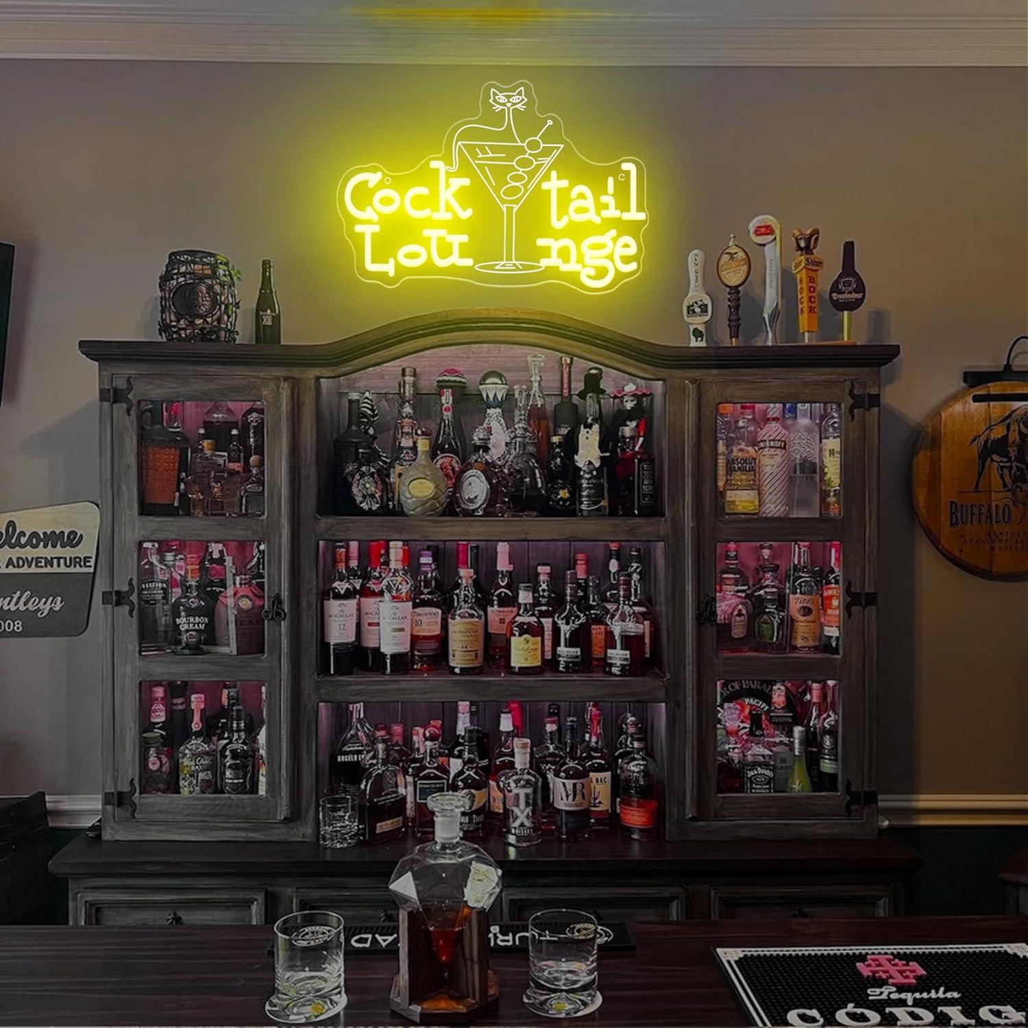 ป้ายไฟนีออนร้านค็อกเทล ไฟ LED  - Home Bar Signs บทวิจารณ์และราคา